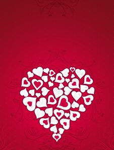 Greetings Card With Big Heart Royalty Free Stock Photos Greetings Card With Big Heart Royalty Free Stock Photos