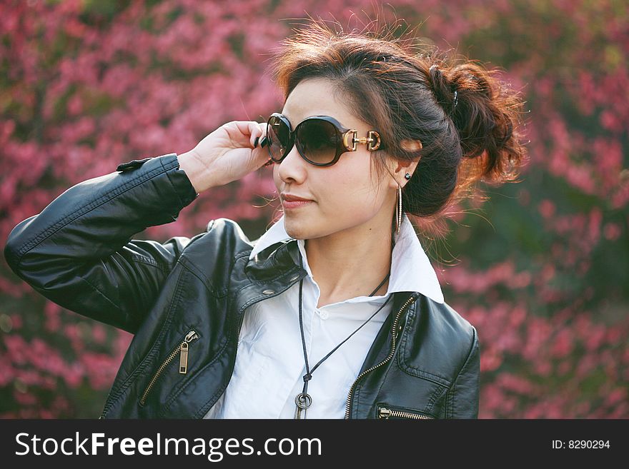 Young beautiful asian women outside. Young beautiful asian women outside