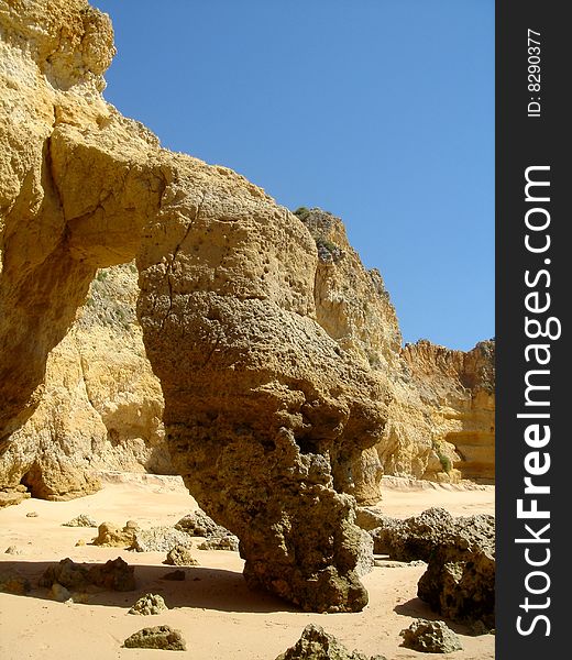 Rock Formation on beautiful Algarve beach