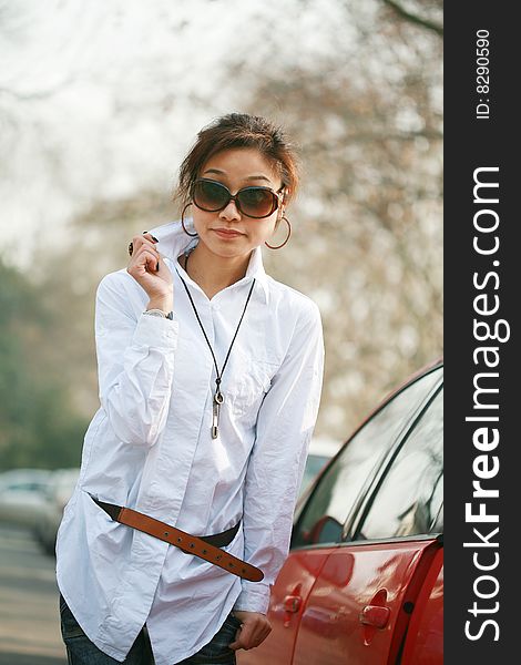 Young Girl With Car