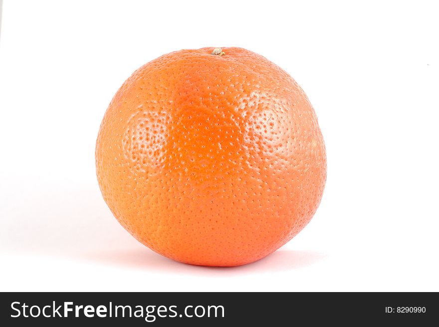 The fresh orange on a white background
