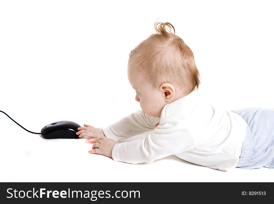 Baby With Computer Mouse