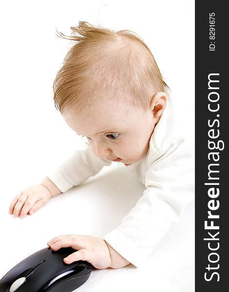 Baby With Computer Mouse