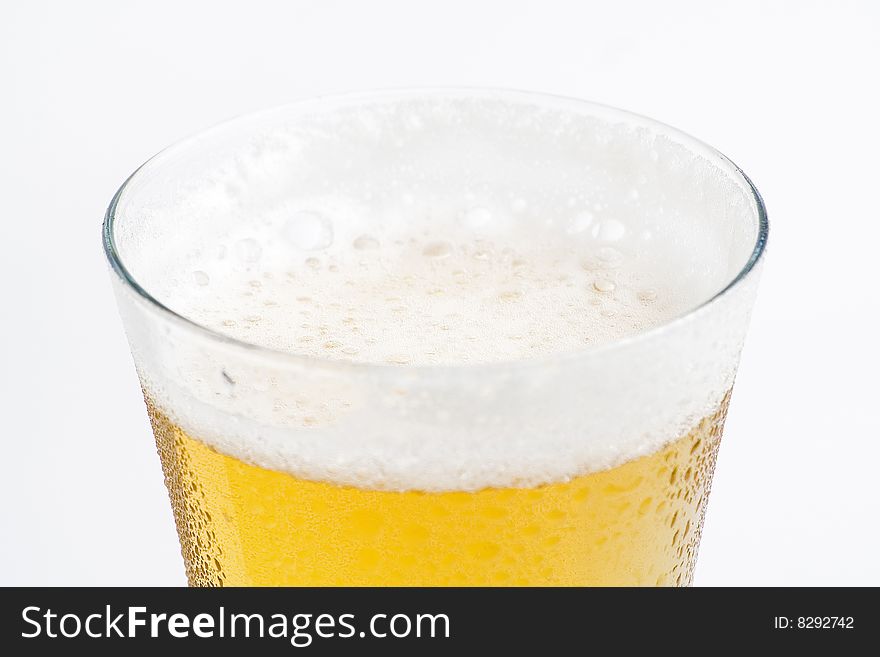 A fresh cold and tasty beer isolated