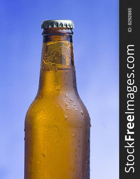 A fresh cold and tasty beer isolated