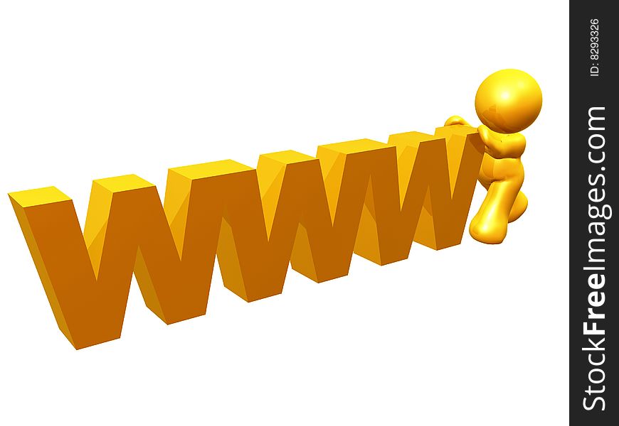 World wide web icon figure