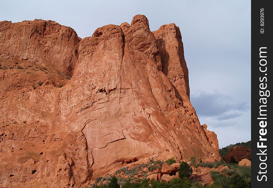Beautiful red rocks at “Garden of the Gods” in Colorado Springs, Colorado