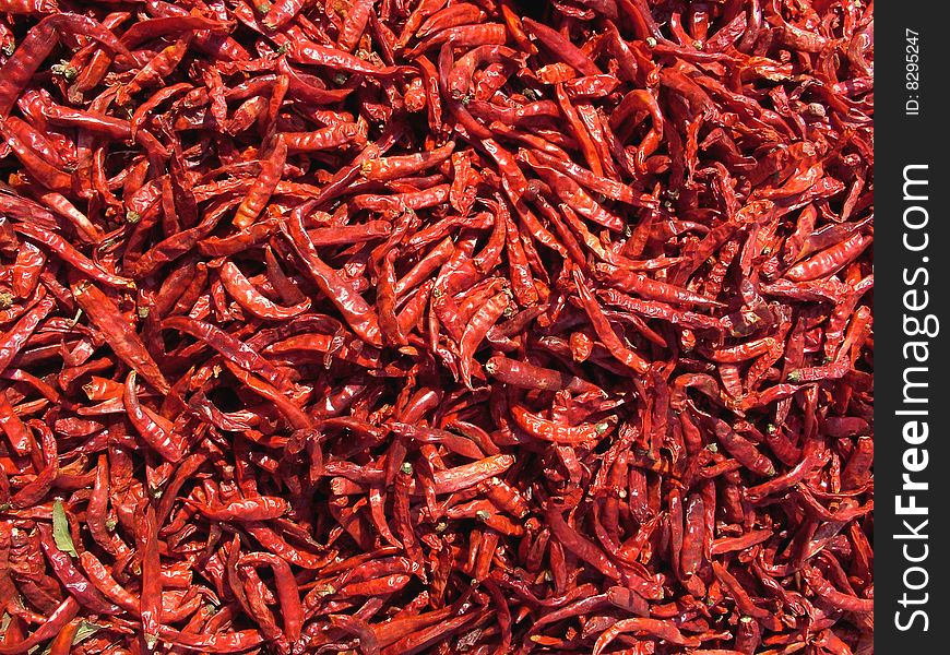 Red hot dry chili for export. Red hot dry chili for export