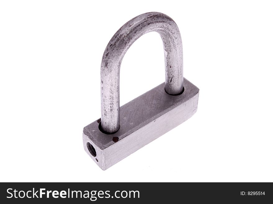 Metal lock isolated on white background