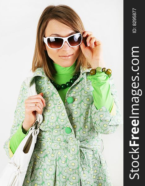 Woman in sunglasses. Fashion model.