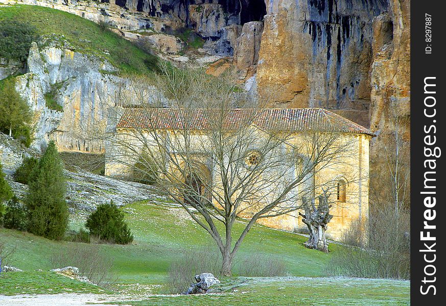 Chapel of the Templars in the canyon of the river Lobos