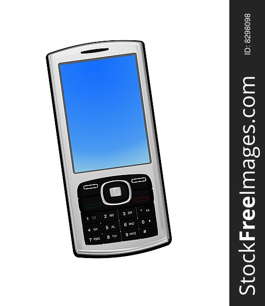 Silver cell phone