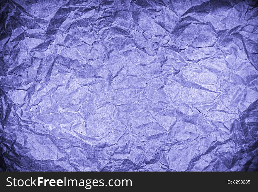Old crumpled paper with dark edges. Old crumpled paper with dark edges