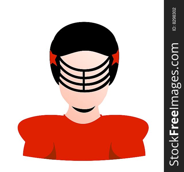 Vector football player blank avatar