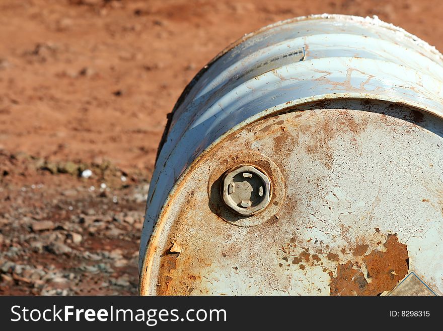 A Fifty five gallon drum with cap