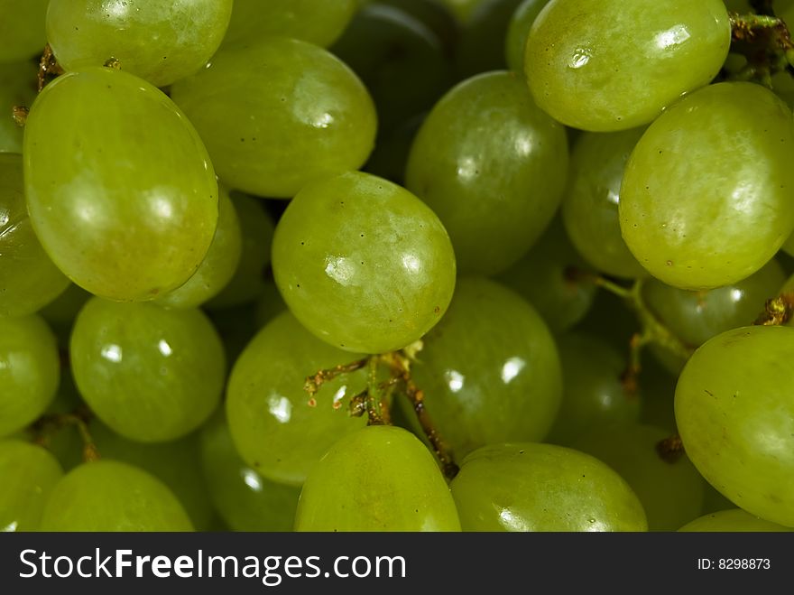 Background from large juicy green berry grape
