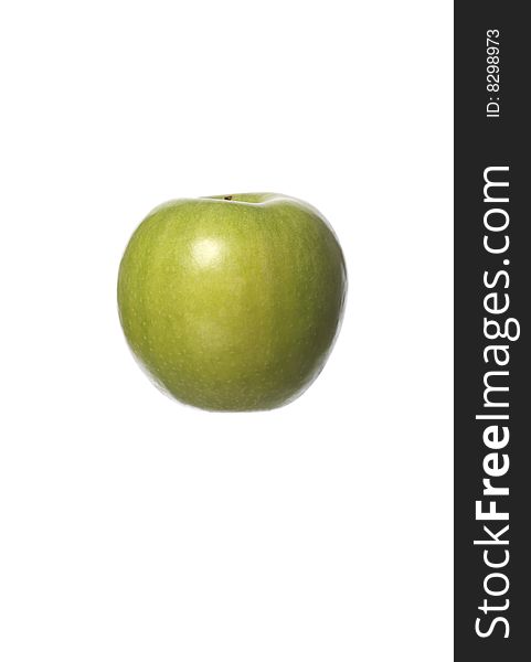 Green Apple towards white background