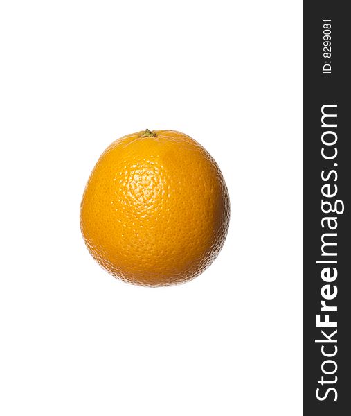 Orange fruit towards white background