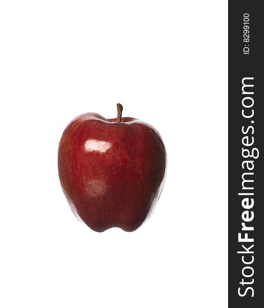 Red apple towards white background