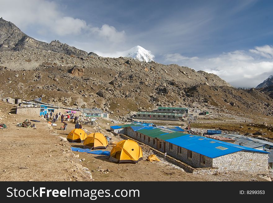 Lobuche is high-level village in Everest region, Nepal. Lobuche is high-level village in Everest region, Nepal