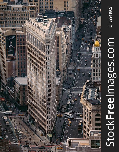 Aerial view of modern architecture in skyline of large city. Aerial view of modern architecture in skyline of large city.