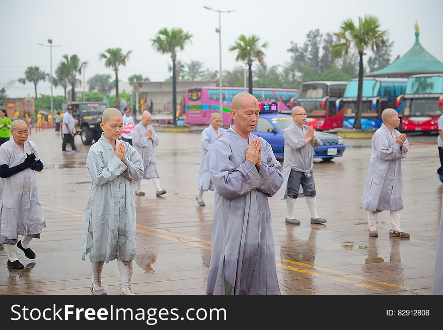 Monks In Outdoor Procession