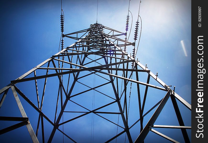 Low Angle Photography Of Gray Metal Post During Daytime