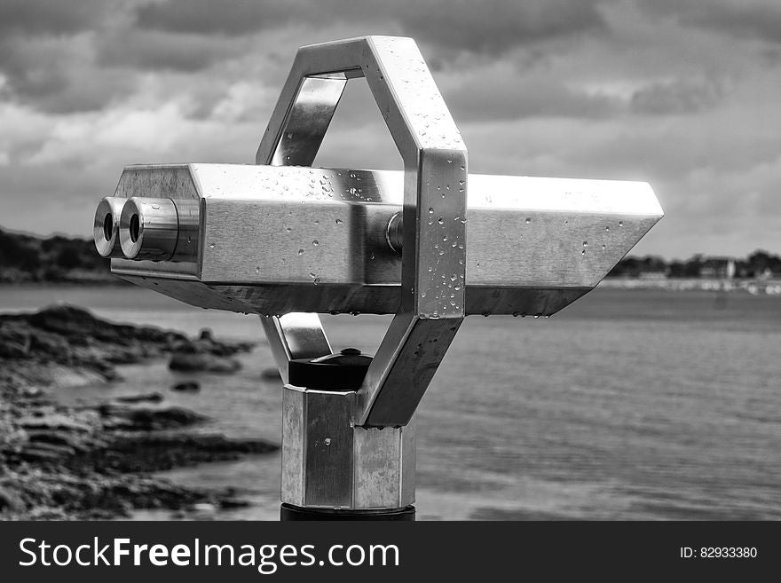 Grayscale Photography of Tower Viewer