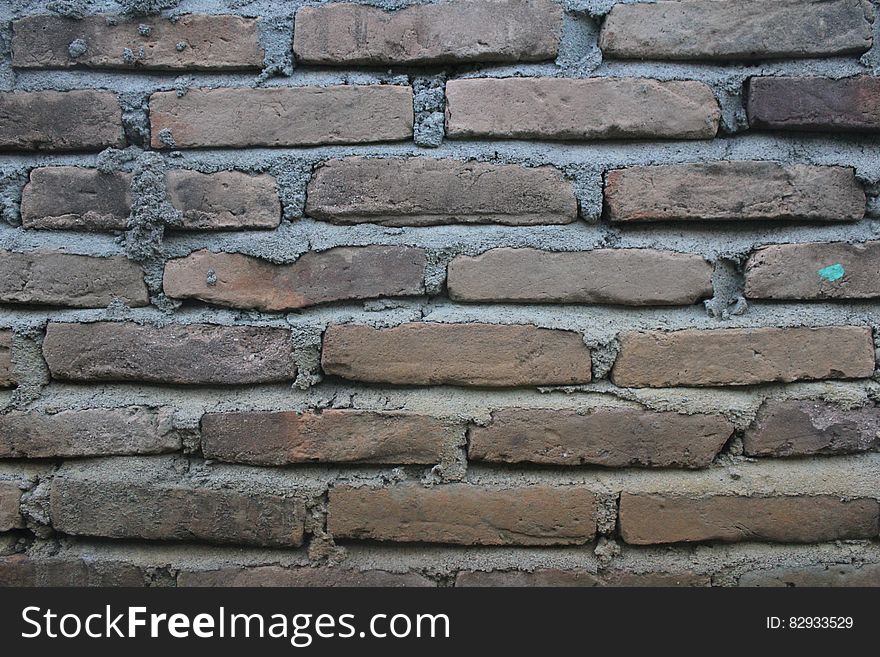 Brown Bricked Wall
