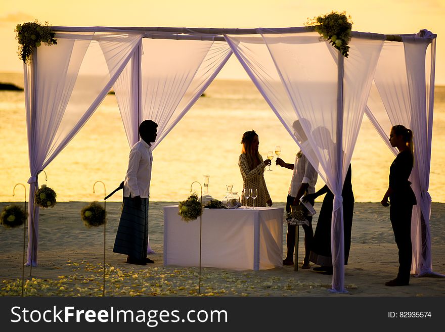 Beach Wedding during Sunset