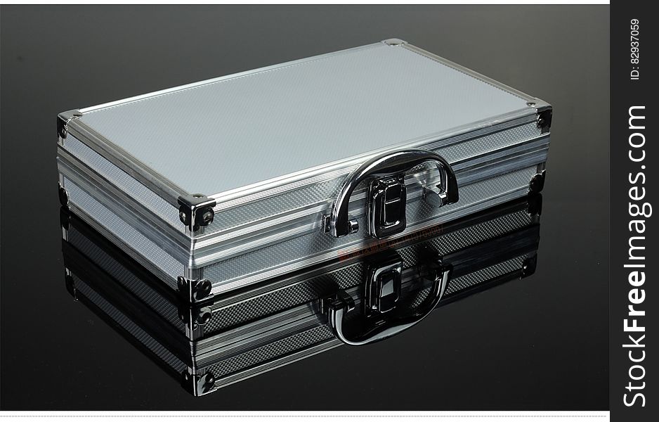 Grey Metal Briefcase