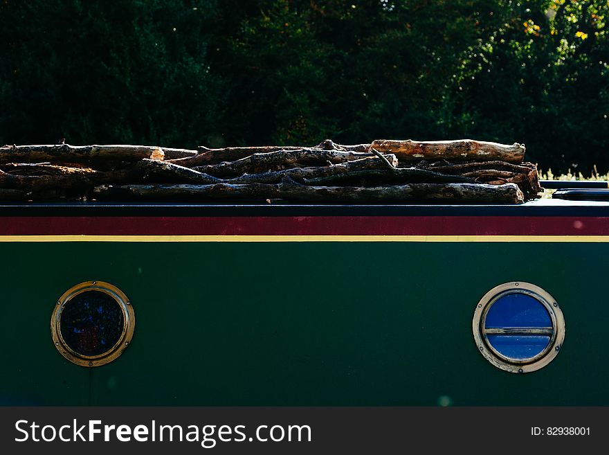 Boat Transporting Wood