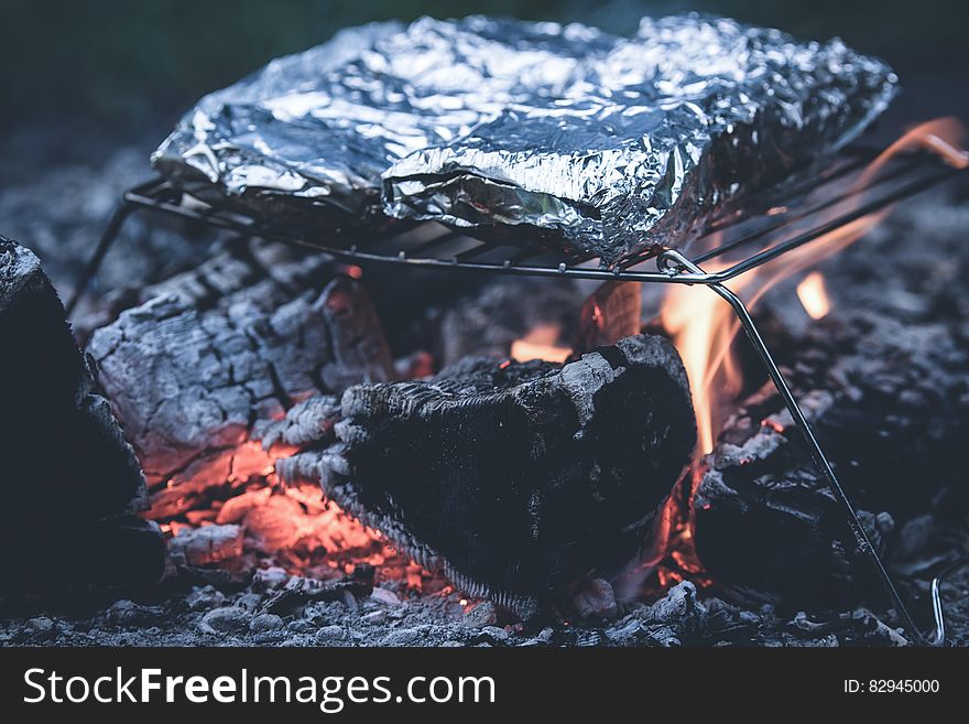 Foil Cooked on Metal Grill
