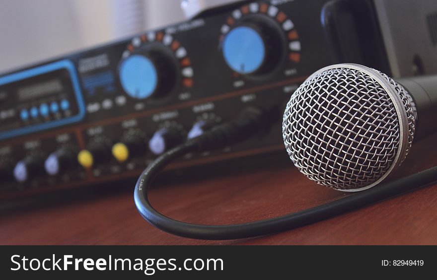 Tilt Shift Photography of Microphone