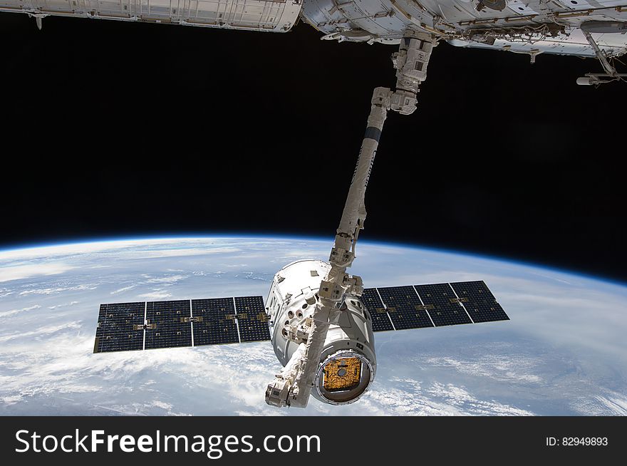 Discovery Space Shuttle On International Space Station