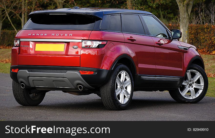 Red Land Rover Range Rover