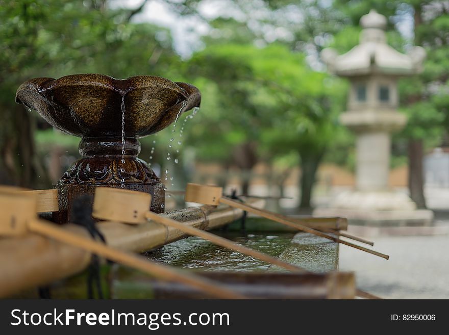 Water Fountain At Pagoda