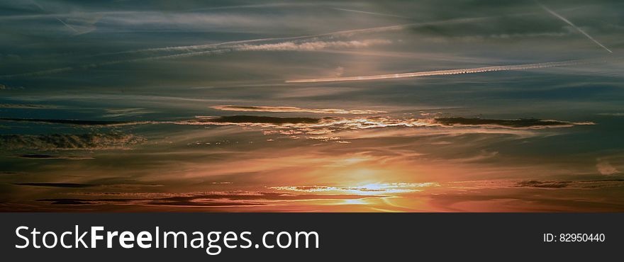 Sunset View of a Clouds