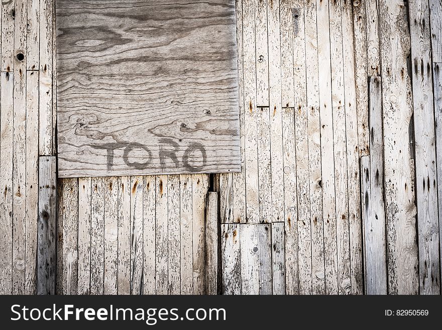 Brown Toro Painted Wooden Wall