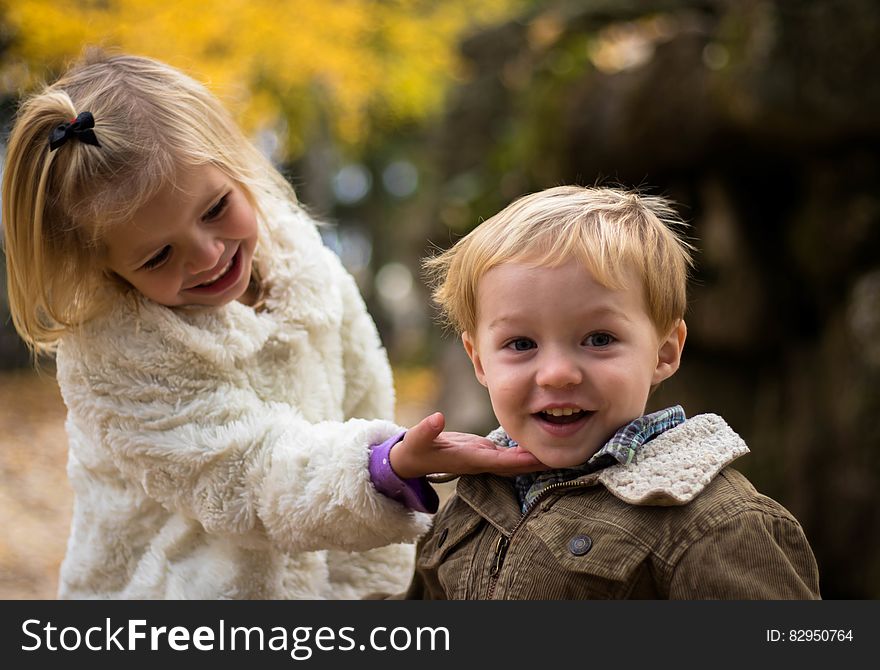 Children In Outdoor Portrait