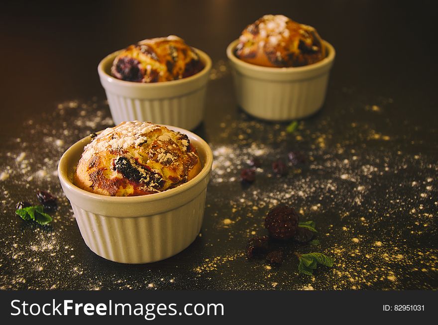 Blueberry Muffins In Ramekins