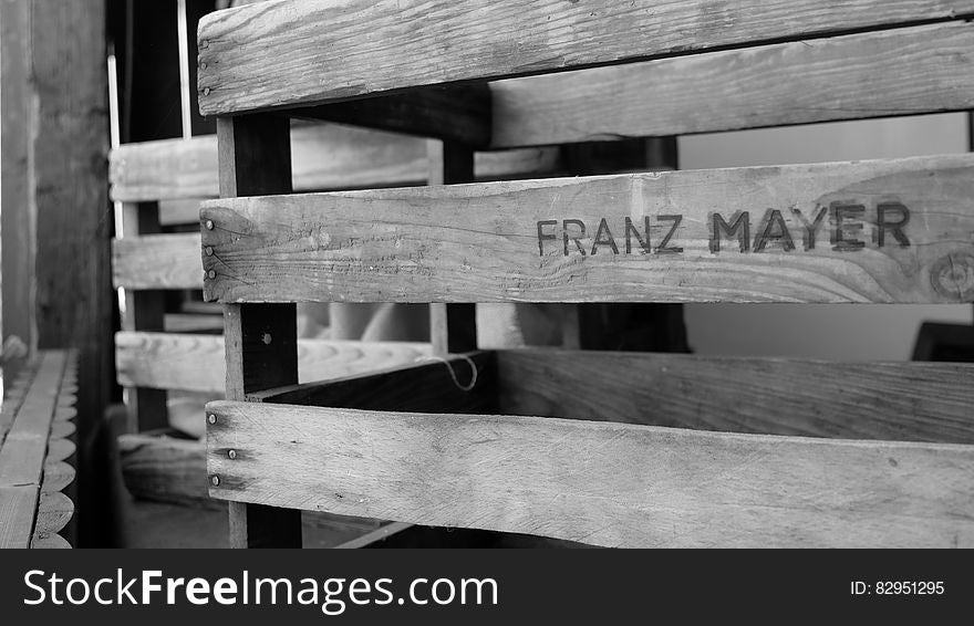 Franz Mayer Engraved Wooden Pallet