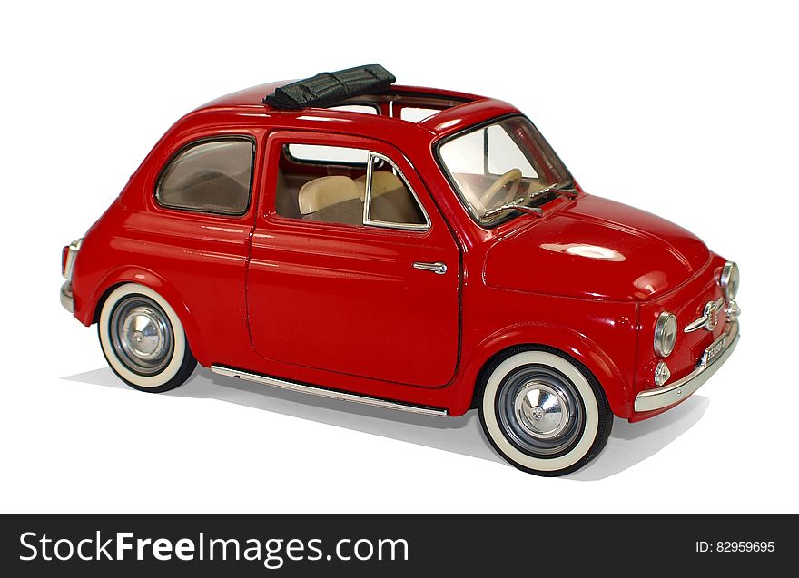 Red Classic Fiat 500
