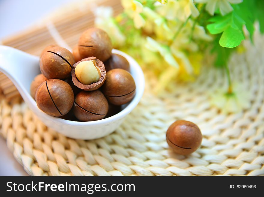 Macadamia Nuts In Bowl