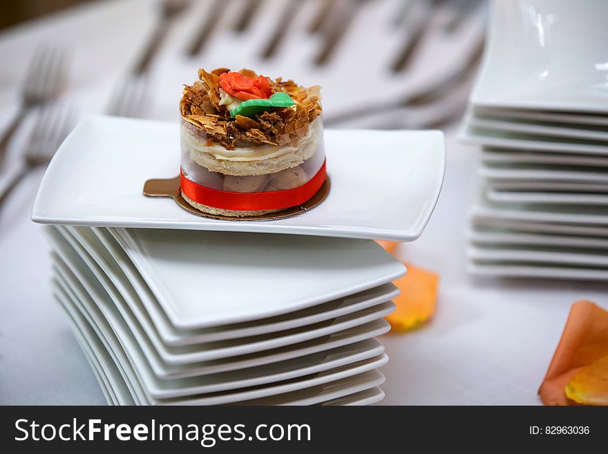 White Rectangular Ceramic Plate