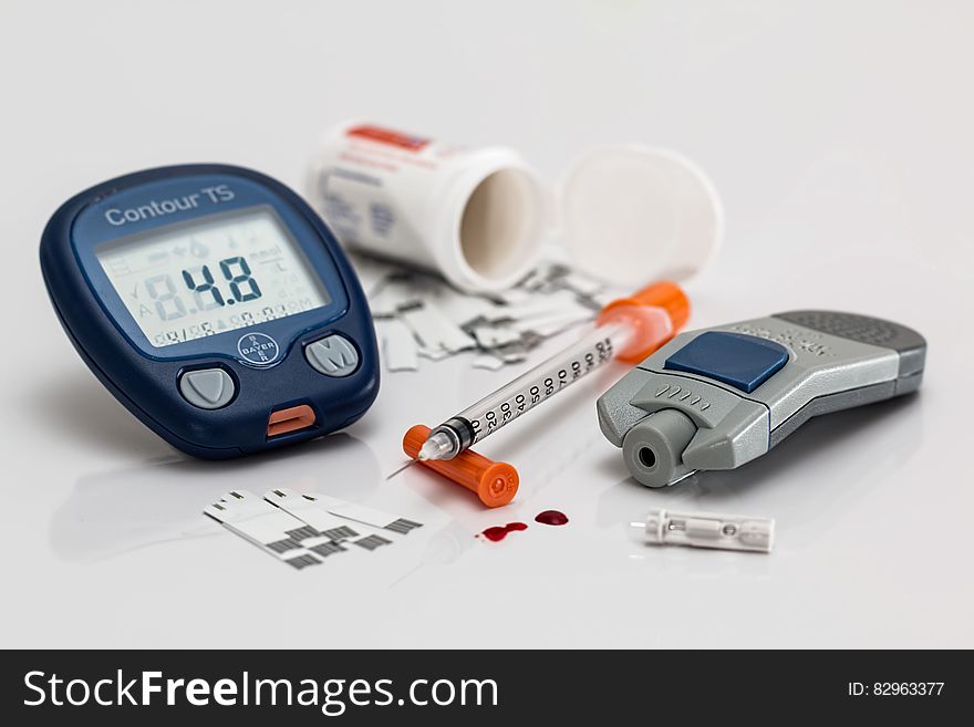 Blood glucose testing supplies for diabetics. Blood glucose testing supplies for diabetics.