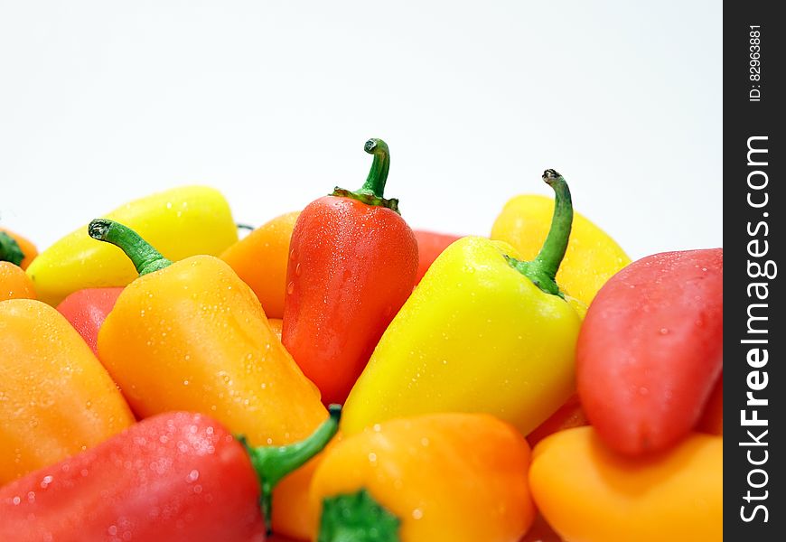 A pile of colorful bell peppers.