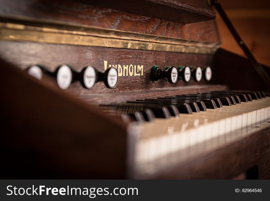 Brown Wooden Piano