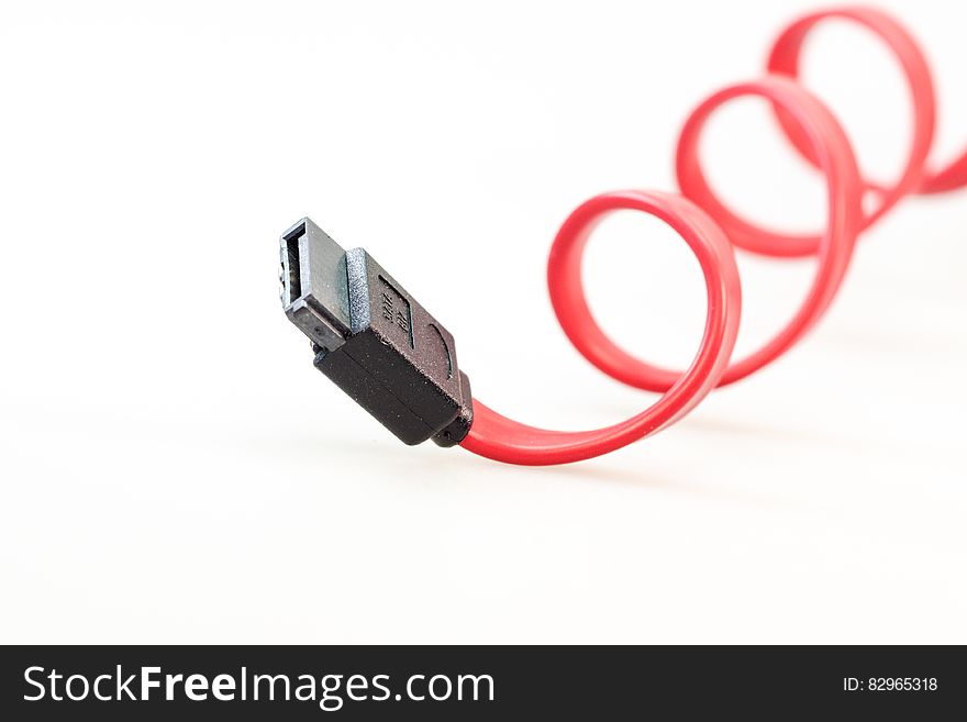 Red and Black Usb Cable