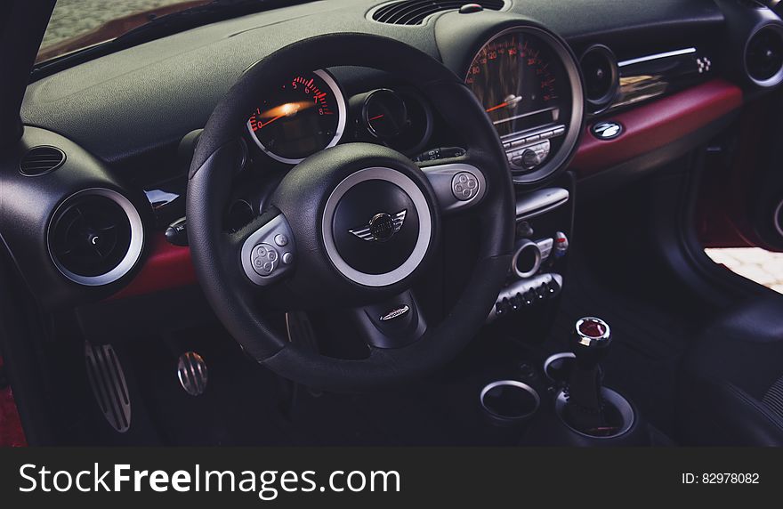 Black Car Steering Wheel